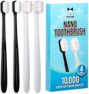 Extra Soft Toothbrush | Nano Toothbrush For Sensitive Gums | Super-Soft Manual Toothbrushes For Adult | Soft 10,000 Bristle Toothbrush for Extra Protection Gum Care, Perfect for Kids & Adults (4 Pack) EcoFox Store