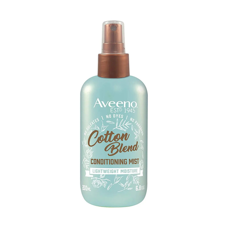 Aveeno Cotton Blend LeaveIn Light Moisture Conditioning Mist with for Normal to Fine Hair Detangling Hair Treatment to Style Soften Paraben DyeFree fl, 6.8 Fl Oz Aveeno Store