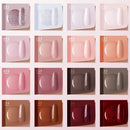 Gellen 16 Colors Gel Nail Polish Kit With Top Base Coat - Pastel Pink Red Nudes Brown Colors Collection, Trendy Neutral Opaque Sparkle Glitters Nail Art Colors Home Gel Manicure Set Gellen