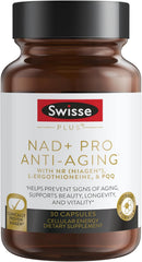 Swisse Plus NAD+ Beauty Restore | Clinically Tested Ingredients | NAD+ Supplement for Men & Women | Supports Collagen Formation, Skin Elasticity & Anti-Aging Supplement | 30 Capsules Infinity Warehouse