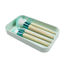 EcoTools Blooming Makeup Brushes with Storage Case and 3 Beauty Inspiration Cards, For a Fresh & Natural Look, Set of 4 EcoTools