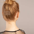 Kitsch Rhinestone Bobby Pins, Rhinestone Hair Pins, Decorative Bobby Pins for Women, Rose Gold, 3 Count Kitsch