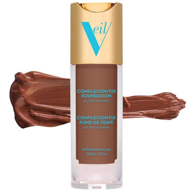 Veil Cosmetics Complexion Fix Liquid Foundation – Buildable Coverage – Water-Resistant, Hypoallergenic, Oil-Free, Cruelty-Free & Vegan – Lightweight & Brightening – Long Lasting (2N Light Neutral) Infinity Warehouse