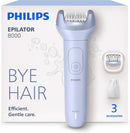 Philips Epilator Series 8000 - Cordless Wet and Dry Electric Epilator, Hair Removal for Legs and Body, with ProGuide, 3 Accessories, 60 min. Runtime, Model BRE708/00 Infinity Warehouse