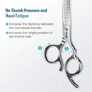 ULG Hair Thinning Scissors Haircut Shears Professional Barber Hair Cutting Trimming Razor Edge Teeth Blending Scissor Japanese Stainless Steel 6.5 inch for Hairdressing Texturizing, Home Salon ULG