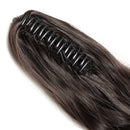 18" Long Curly Claw Ponytail Extension Clip In On Hairpiece With Jaw/Claw Synthetic Fluffy Pony Tail One PieceFor Women's Trendy (18"big wave,dark brown) S-noilite