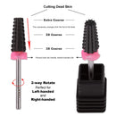 PANA Nail Carbide 5 in 1 Bit - Two Way Rotate use for Both Left and Right Handed - Fast remove Acrylic or Hard Gel - 3/32" Shank - Manicure, Nail Art, Drill Machine (Triple Coarse - 3XC, Black) PANA