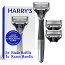 Harry's Original Shaving Kit for Men - Razor Handle and 3 Razor Blade Refill Cartridges - German Engineered - Chrome Edition Infinity Warehouse