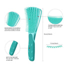 Detangling Brush for Curly Hair, Black Hair Detangler, Afro Textured 3a to 4c Kinky Wavy, for Wet/Dry/Long Thick Curly Hair, Exfoliating Your Scalp for Beautiful and Shiny Curls (Green) COLORCASA Store
