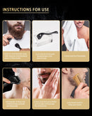 Beard Growth Kit, Derma Roller for Beard Growth,Beard Roller for Hair Growth for Men,100% Natural Ingredients Beard Oil Serum, Stimulate Promote Beard Mustache and Hair Regrowth - Gifts for Men Him Dad Father Boyfriend(5 in 1) Wattne