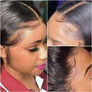 Short Bob Wigs Human Hair 4x4 Lace Closure Wigs Brazilian Virgin Straight Human Hair Bob lace Front Wigs for Black Women Pre Plucked with Baby Hair Natural Color (10 inch, 150% Density) CAITLYN