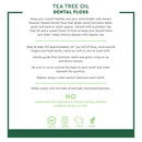 Desert Essence Tea Tree Oil Dental Floss - 50 yards - Naturally Waxed w/Beeswax - Thick Flossing No Shred Tape - On the Go - Removes Food Debris Buildup - Cruelty-free Antiseptic Desert Essence