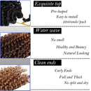 Passion Twist Hair 18 Inch 7 Packs/Lot Water Wave Crochet Hair Passion Twists Long Bohemian Hair Passion Twist Crochet Hair Synthetic Braiding Hair Extensions (1B/30/27