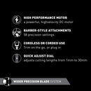 Panasonic Long Beard Trimmer for Men, 58 Length Settings and 4 Attachments for Cutting and Detailing, Cordless or Corded Operation – ER-GB96-K (Black) Panasonic