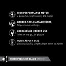 Panasonic Long Beard Trimmer for Men, 58 Length Settings and 4 Attachments for Cutting and Detailing, Cordless or Corded Operation – ER-GB96-K (Black) Panasonic