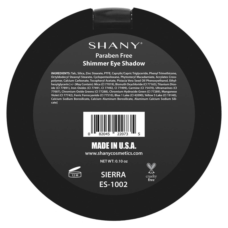SHANY Paraben Free Silky Shimmer Eye Shadow - SIERRA SHANY