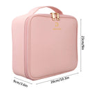 Relavel Travel Makeup Train Case Makeup Cosmetic Case Organizer Portable Artist Storage Bag with Adjustable Dividers for Cosmetics Makeup Brushes Toiletry Jewelry Digital Accessories (Pink) Relavel
