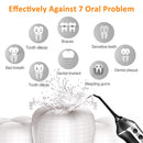 TUREWELL Water Flossing Cordless Oral Irrigator - 300ML Portable IPX7 Waterproof Water Teeth Cleaner, 3 Modes Water Cordless Pick for Teeth/Braces, 5 Water Jet Tips for Travel & Family Use TUREWELL