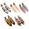 Magicsky 10PCS No Bend Hair Clips for Styling, Acrylic Resin Flat Clip, No Crease Curl Small Pin, Bang Seamless Hair Barrette Tool for Makeup-Hairstyle Accessories for Women Girls, Leopard White Black Magicsky