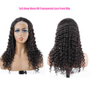 BLY 5x5 HD Transparent Lace Front Wigs Human Hair Deep Wave Lace Closure Wig 18 Inch 180% Density Pre Plucked Wigs for Black Women Natural Color Full & Thick BLY Store