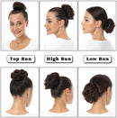Bella Hair Messy Bun Scrunchie Human Hair Piece, Elastic Chignon Extensions for Women Instant Updo (