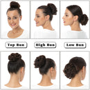 Bella Hair Messy Bun Scrunchie Human Hair Piece, Elastic Chignon Extension for Women Instant Hair Up-do (