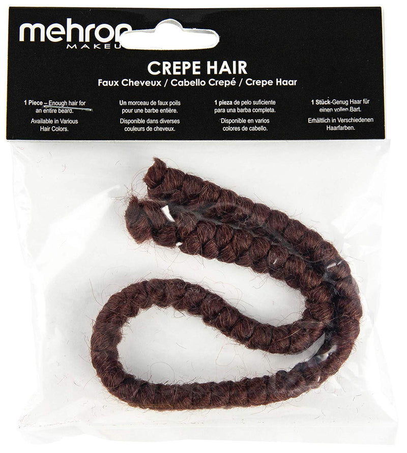 Mehron Makeup Crepe Hair 12-inch Braid (Auburn) Mehron