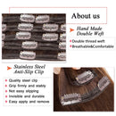 S-noilite Clip in Human Hair Extensions Dip-Dye Ombre Thick True Double Weft 100% Remy Human Hair Full Head 8 Pieces 18 Clips (24 Inch - 170g,Medium Brown/Dark Blonde/Medium Brown (