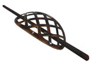 Parcelona French Criss Cross Pattern Tortoise Shell Brown Cellulose Acetate Made in France Chignon Bun Cover Ponytail Holder Hair Slider Pin Thru Updo with Stick for Women and Girls Parcelona