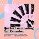 Beetles Poly Extension Gel Nail Kit, Clear Nail Builder Gel Pink Nude Poly Nail Enhancement Trial All-in-One French Kit with Mini Nail Lamp for Nail Art Starter Kit Best Valentines Day gifts beetles Gel Polish