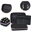 Beschan Essential Oil Storage Case Travel Carrying Oil Holder 70 for 5 10 15 ml Bottles & Roller Bottles with Stickers and Bottle Opener PINK-13.2"Lx9.4"Wx3.7"H BES CHAN