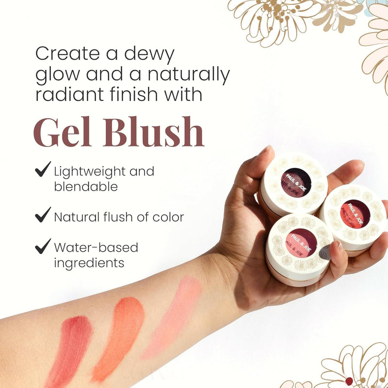 Paul & Joe Gel Blush, Bright and Buildable Blush Makeup, Water-Based Gel Makeup Blush with Hydrating Oils for Dewy, Radiant Finish, Subtle Coral Cheek Tint, 03 Poached Peach, 0.71 oz Infinity Warehouse