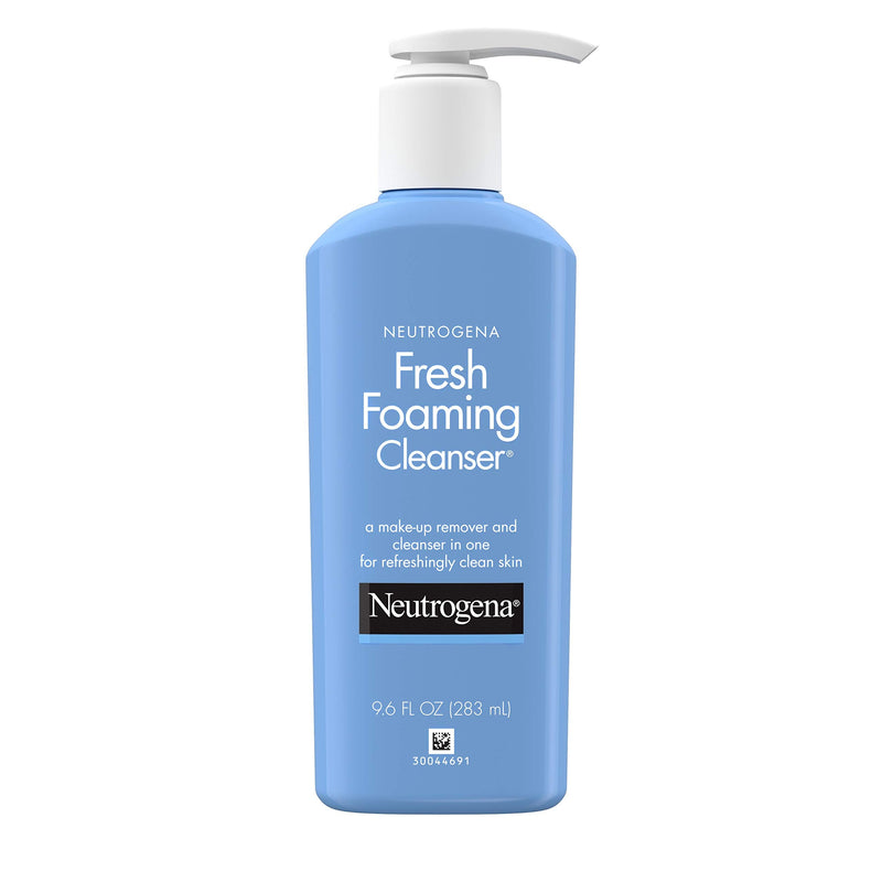Neutrogena Foaming Facial Cleanser Makeup Remover with Glycerin Oil Soap AlcoholFree Daily Face Wash Removes Dirt Oil Waterproof, NonComedogenic, n.a, fresh, 9.6 Fl O Neutrogena