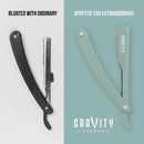 Barber Straight Razor - Stainless Steel Straight Edge Razor with 10 Derby Premium Blades (Mint) GRAVITY RAZORS Store