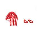 Ole Ole Flamenco Girl Comb Red with Clip Earrings bundle Flamenco Dancer Spanish Combs Peineta Flamenca Ornamental Hair Pins Ole Ole Flamenco