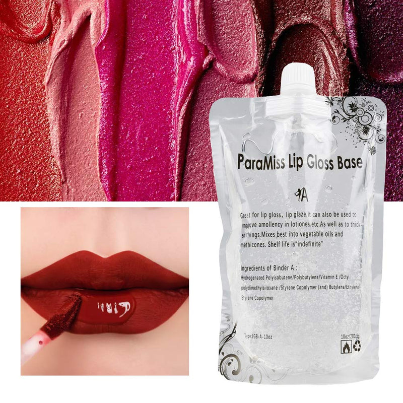 PARAMISS Lip Gloss Base 10 Ounce (350 ML) Clear Lip Gloss Non-Stick Moisturizing Versagel lip gloss base DIY Handmade Lip Gloss Lip Balms Lip Plumper Making Organic Lip Gloss Supplies . (A) PARAMISS