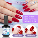 Nail Glue for Acrylic Nails - 4 in 1 Gel Glue for Nails (Curing Needed), INFELING Multifunctional Gel Nail Glue for Press on Nails 15ML,Glue Gel for Nails,Base Coat,Slip Solution INFELING