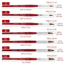 Accmor Kolinsky Acrylic Nail Brush, 3D Nail Art Brush for Acrylic Powder, 100% Kolinsky Nail Art Brush Professional Salon Quality (Size