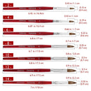 Accmor Kolinsky Acrylic Nail Brush, 3D Nail Art Brush for Acrylic Powder, 100% Kolinsky Nail Art Brush Professional Salon Quality (Size