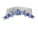 Faship Gorgeous Blue Rhinestone Crystal Floral Hair Comb Faship