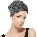 Satin Lined Hair Cover Sleep Cap - Adjustable Stay on No Fading Slouchy Night Sleeping Beanie for Frizzy Natural Curly Hair Protection Surgical Hat - Heather Black GB Selected