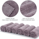 SUNLAND Microfiber Face Makeup Remover Cloth Reusable Facial Cleansing Towel Ultra Soft Face Washcloth 11inchx 11inch (12pack, dpurple) SUNLAND Store