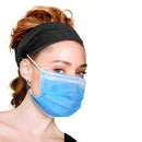 Hanna Roberts Headband with Buttons for Face Masks and Covers, Stretchy and Elastic (Dark Grey) Hanna Roberts
