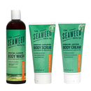 The Seaweed Bath Co. Citrus Vanilla 12oz Body Wash, 6oz Body Cream and 6oz Body Scrub, Natural Organic Bladderwrack Seaweed, Paraben Free The Seaweed Bath Co.