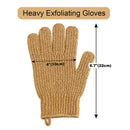 MIG4U Heavy Exfoliating Scrubber Gloves Nylon Thicker and Rougher for Shower, Spa, Massage and Body Scrubs，Dual Texture Bath Glove,Dead Skin Cell Remover with hanging loop (one size, Honey Yellow) MIG4U Store