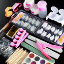 Acrylic Nail Tools, Coosa Acrylic powder Shiny Glitter Nail Art Decoration Professional DIY Gel Nail Kit Manicure File Nail Art Set with Nail Dryers COOSA