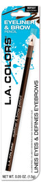 L.A. Colors 7" Eyeliner & Brow Pencil, Black Brown, 1 Ounce L.A. COLORS Store