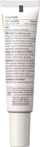 Acne Spot Treatment, Burt's Bees Face Cream for Acne-prone Oily Skin with Salicylic Acid, All Natural, Maximum Strength, 0.5 Ounce (Packaging May Vary) Burt's Bees