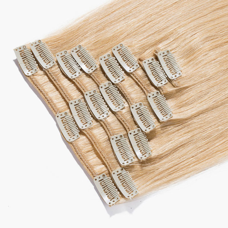 MY-LADY Clip in 100% Remy Human Hair Extensions Grade 7A Quality Full Head 8pcs 18clips Long Soft Silky Straight for Women Beauty