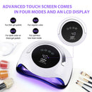 UV LED Nail Lamp Easkep - 120W Gel Nail Polish UV Light for Nail Dryer Curing Lamp Faster 4 Timer Setting Professional Portable Handle for Fingernail and Toenail Auto Sensor Nail Machine (120W) Easkep